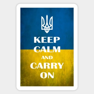 Keep calm and carry on Ukraine Sticker